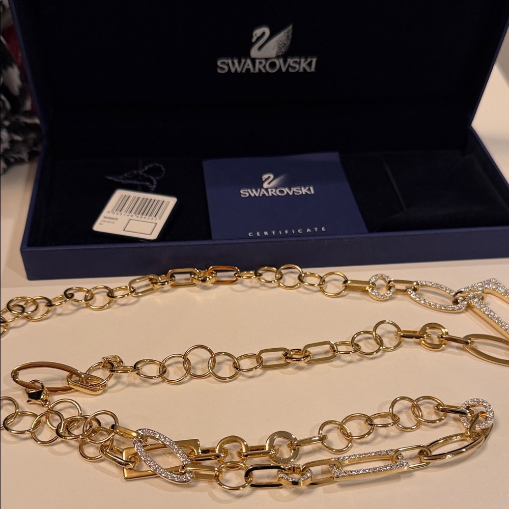 Swarovski Gold and Silver Chain Necklace